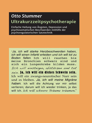 cover image of Ultrakurzzeitpsychotherapie